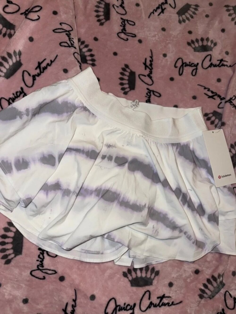 NWT Lululemon Tie Dye Court Rival Tennis Skirt Purple and White - Picture 4 of 4